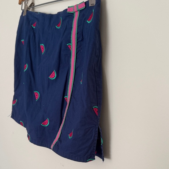 Lilly Pulitzer Navy Skirt with Watermelon Print - Picture 2 of 3
